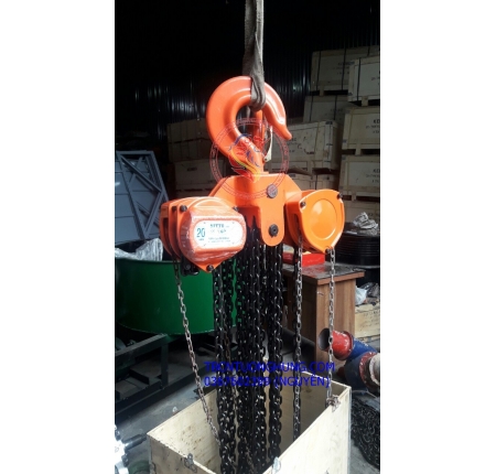 Palang xích kéo tay nitto 20 tấn 5 mét 180vp5 china