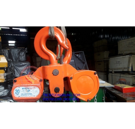 Palang xích kéo tay nitto 20 tấn 5 mét 180vp5 china