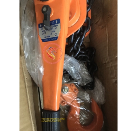 Palang xích lắc tay nitto 3 tấn 1,5 mét VR30