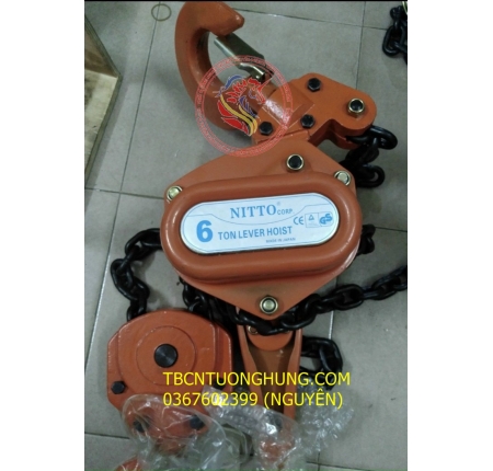 Palang xích lắc tay nitto 6 tấn 1,5 mét VR60