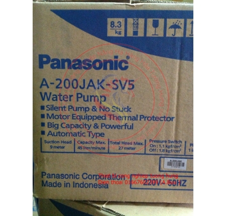MÁY BƠM NƯỚC PANASONIC A-200JAK (Bơm áp lực)