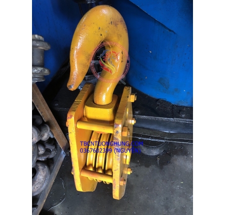 Pully móc cẩu cáp 3 rãnh cho palang dien cd1 china