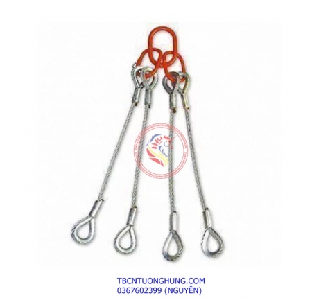 Bộ sling cáp cẩu hàng kawasaki 2 chân 3 chân 4 chân