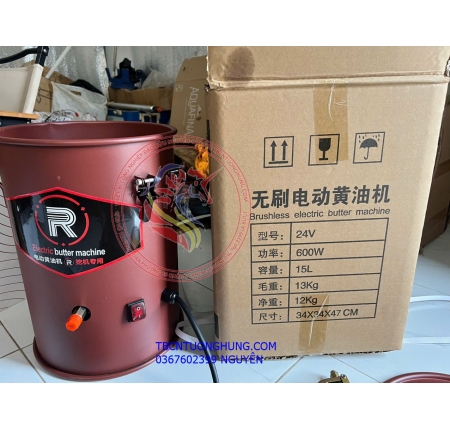 Thùng bơm mỡ bò 15kg 24v