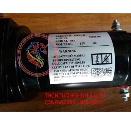 Tời điện bình 3000lbs 12v 24v taiwan