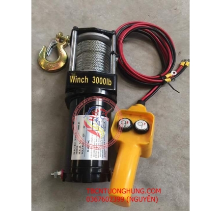 Tời điện bình 3000lbs 12v 24v taiwan