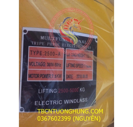 TỜI ĐIỆN KCD 2500KG/5000KG TAIWAN 