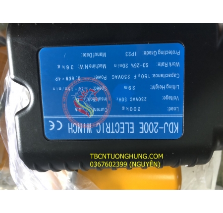 TỜI ĐIỆN KDJ-200E 200KG TAIWAN 