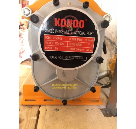 TỜI ĐIỆN XÂY DỰNG KONDO 400KG/800KG 