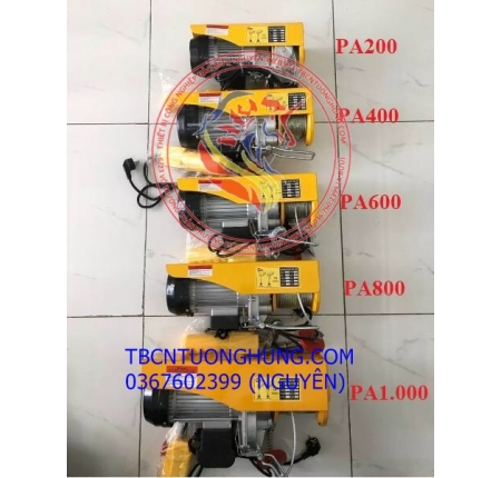 Tời điện mini nhanh Pa1000 500kg/1000kg 20 mét/phút Taiwan