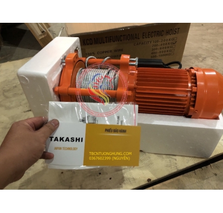 TỜI ĐIỆN NHANH TAKASHI 200KG/400KG 20 MÉT/PHÚT