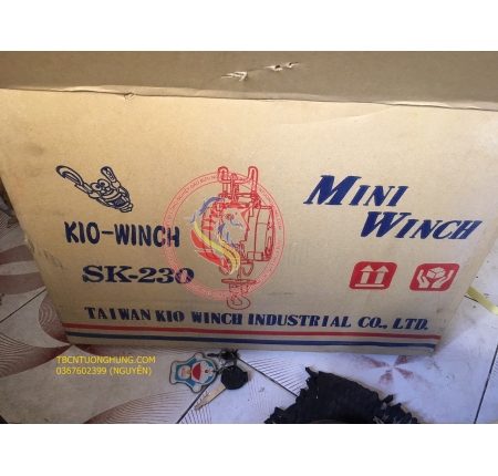 TỜI ĐIỆN TREO KIO WINCH SK230 230KG TAIWAN