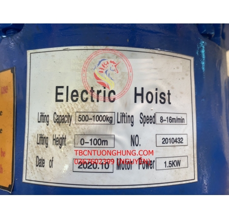 Tời điện kcd 500kg/1000kg taiwan 380v cao cấp
