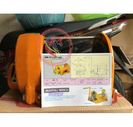 TỜI CÁP QUAY TAY MAXPULL 1 TẤN 1000KG GM10 JAPAN