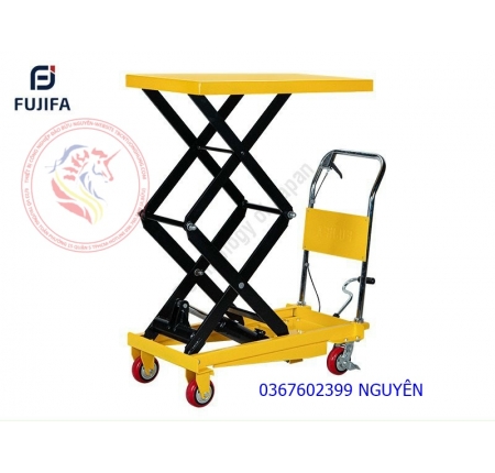 Xe nâng mặt bàn Fujifa 350kg PTS350A khung kéo đôi cao 1,3 mét