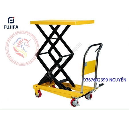 Xe nâng mặt bàn Fujifa 350kg PTS350A khung kéo đôi cao 1,3 mét