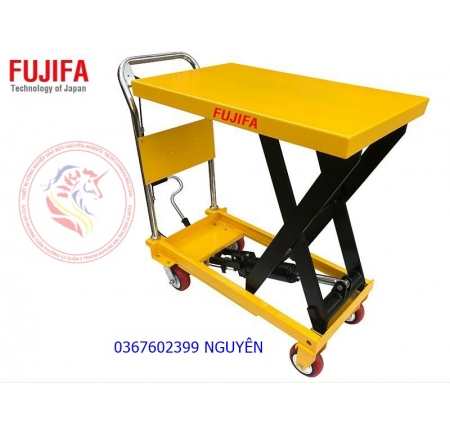 Xe nâng mặt bàn Fujifa 500kg PT500A khung kéo đơn cao 0,9 mét