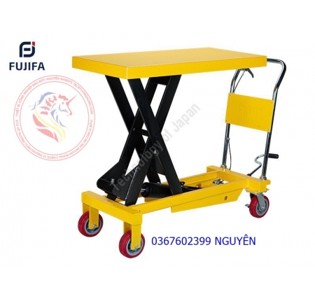 Xe nâng mặt bàn Fujifa 500kg PT500A khung kéo đơn cao 0,9 mét