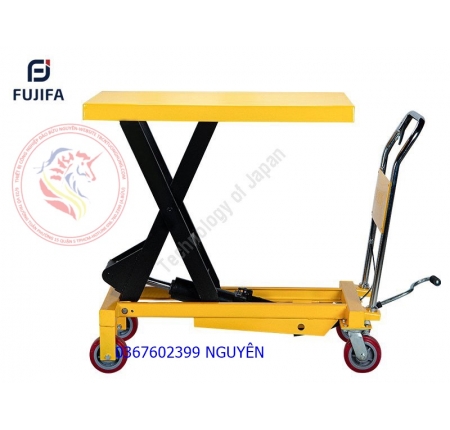 Xe nâng mặt bàn Fujifa 500kg PT500A khung kéo đơn cao 0,9 mét